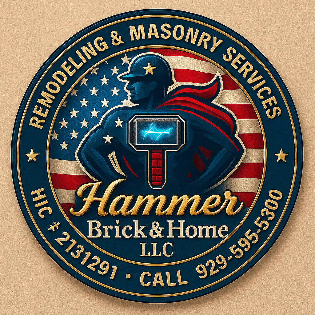 Hammer Brick & Home LLC American flag hero badge